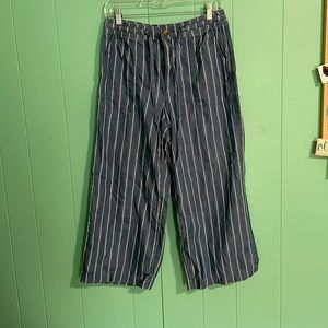 american eagle, size 6, blue and white pants